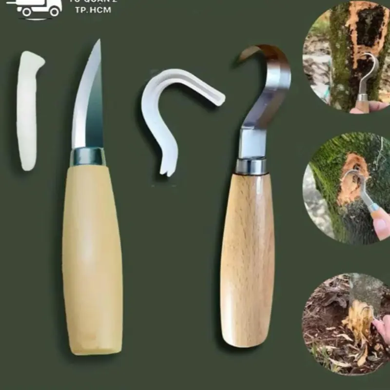 Dao cạo vỏ sầu riêng trị nấm thân cây