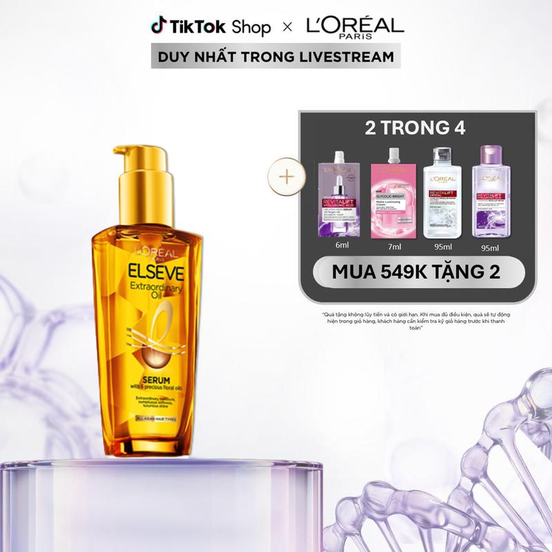 Dầu dưỡng tóc tinh chất hoa tự nhiên L'Oreal Paris Elseve Extraordinary Oil Ultra Nourishing 100ml dành cho mọi loại tóc
