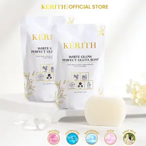 DAPAT 2 PCS White Glow Perfect Gluta Soap by KERITH Sabun Pencerah Badan & Wajah