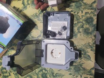 Product Review of COD Stop Kontak IP66 Waterproof Outdoor Wall Socket Box Kotak Tahan Air Hujan Anti Debu stop  kontak from I**o 1