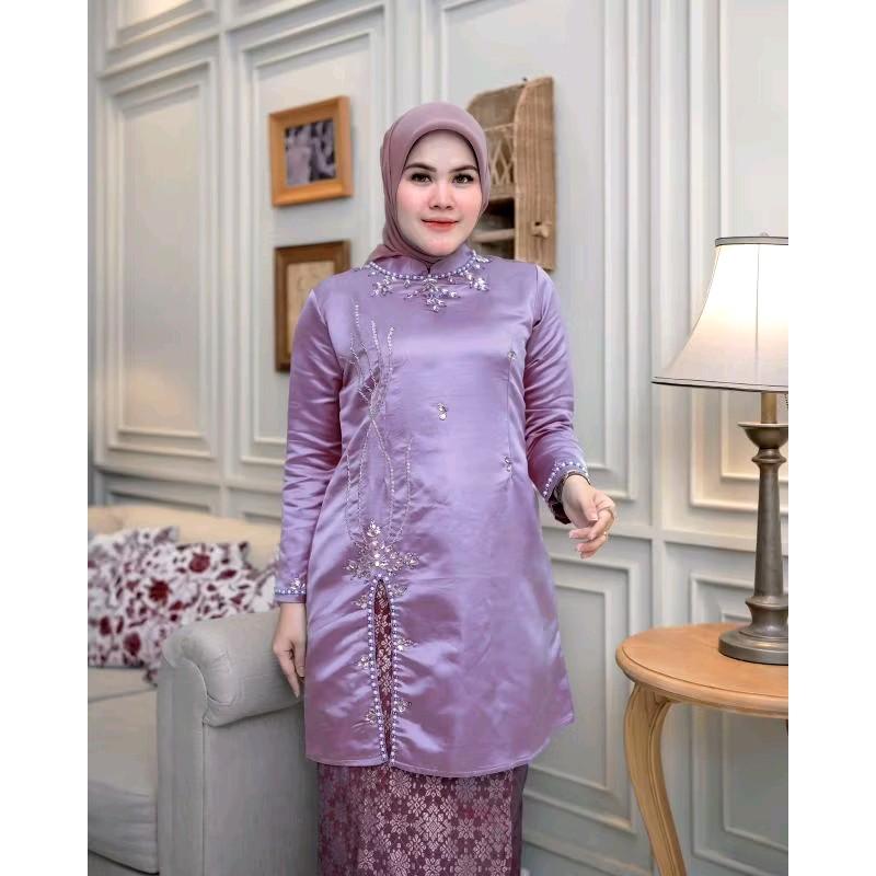 Kebaya tunik bridal terbaru 2025/Baju kebaya wanita melayu 3