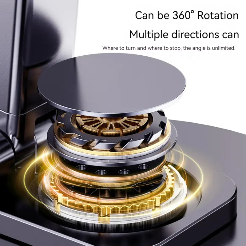 Giá Đỡ Điện Thoại, Có Thể Xoay 360 ° Và Có Thể Gập Lại, Đế Kim Loại, Thích Hợp Cho Điện Thoại Di Động Và Máy Tính Bảng, Thông Dụng Và Có Thể Gập Lại, Cầm Tay, Màu Đen, Giá Đỡ iPad Và Phablet Nâng 2
