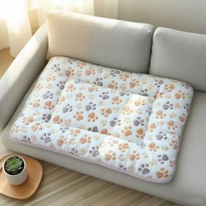 Cojín de Peluche Engrosado, Tapete para Dormir de Gato, Cama para Perro, Manta de Terciopelo de Coral, Tapete de Algodón, Adecuado para Mascotas Pequeñas, Medianas y Grandes
