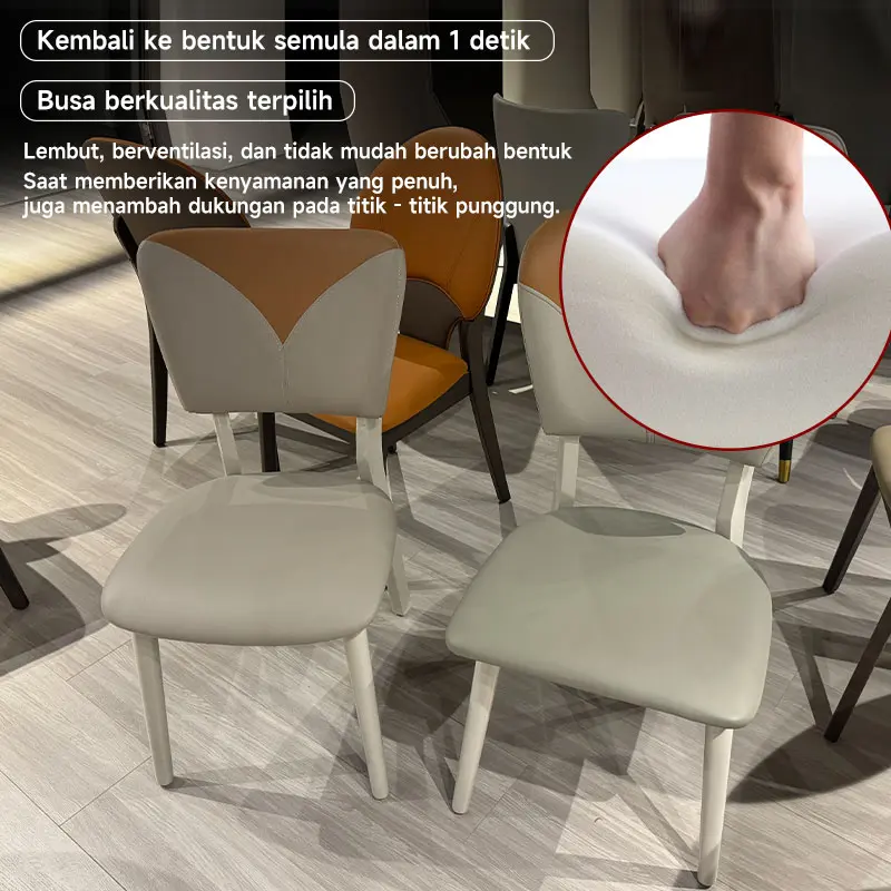 Kursi Makan/Kursi Ruang Tamu/Kursi Kayu/kursi sandaran/Kursi Belajar/Kursi kayu solid/Serbaguna 4