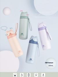 Gambar THERMOS / BOTOL MINUM ANTI TUMPAH XW F-4031 FLASK 350ML STAINLESS 304 - Biru Muda dari Orinoco Smart Living Kota Bogor 3 Tokopedia