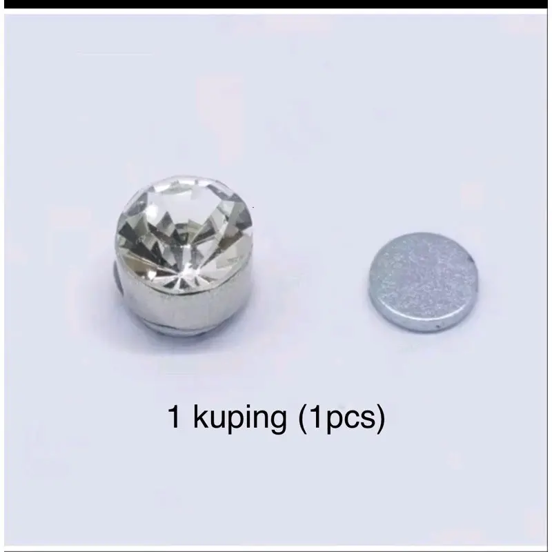 ANTING TEMPEL ANTING MAGNET KOREA PRMTA SILVER KEREN Earrings Stainless Titanium anting  magnet pria 4