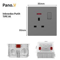 Gambar PanoV Series Stop kontak AC UNIVERSAL Child Protection Flame Retardant Colokan Universal AC switch - putih /10066-1 dari PANOV Official Store Kab. Tangerang 5 Tokopedia
