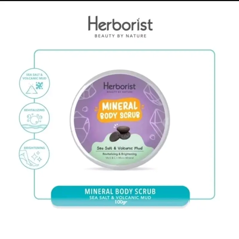 Herborist Mineral Body Scrub Lulur - Menutrisi Kulit Hingga Lapisan Terdalam - Mencerahkan, Kusam, Wajah, Facial 2