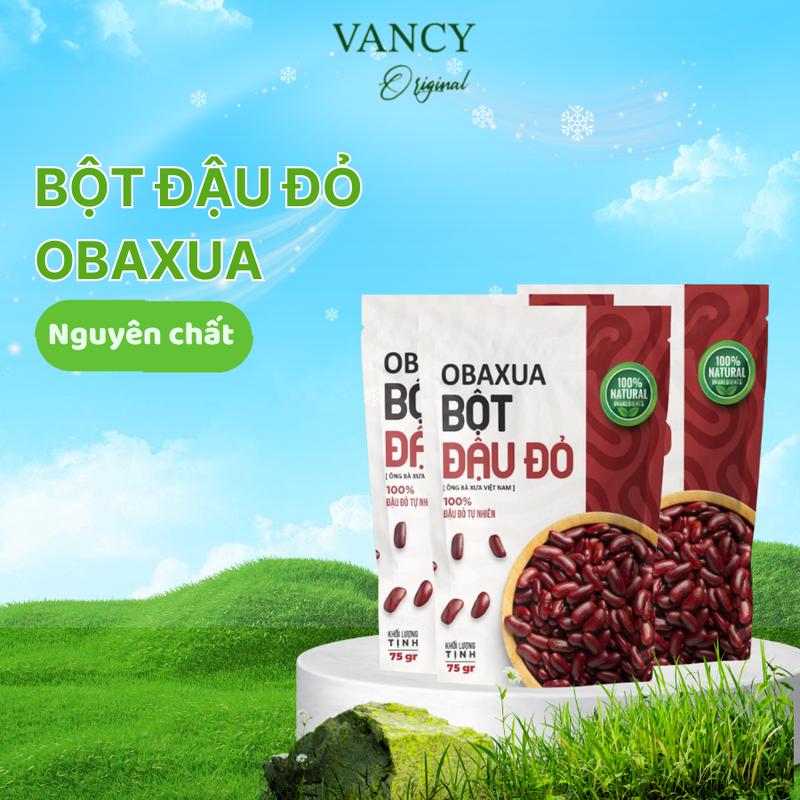 Bột đậu đỏ nguyên chất skincare Mask đắp mặt nam nữ dưỡng da mặt làm đẹp da OBAXUA túi nhỏ 75g Vancy