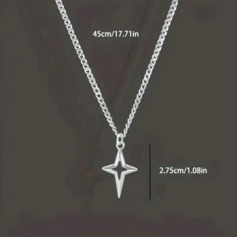KALUNG TITANIUM PRIA RANTAI DOUBLE LAYER SILVER BINTANG SMALL SKENA ANTIKARAT TERBARU ELEGAN Liontin 4