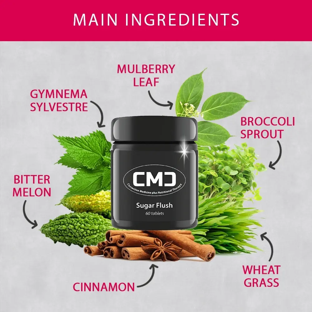 Sugar Flush Natural Ingredients  by Dr Jun | Buy 2 Get 1 Free | Buy 6 Get 4 Free