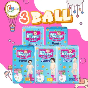 [3 Ball] Baby Happy Pants S38.M32.L28.XL26.XXL24 Diapers Bayi Dan Anak Anak Type Celana Orang Tua