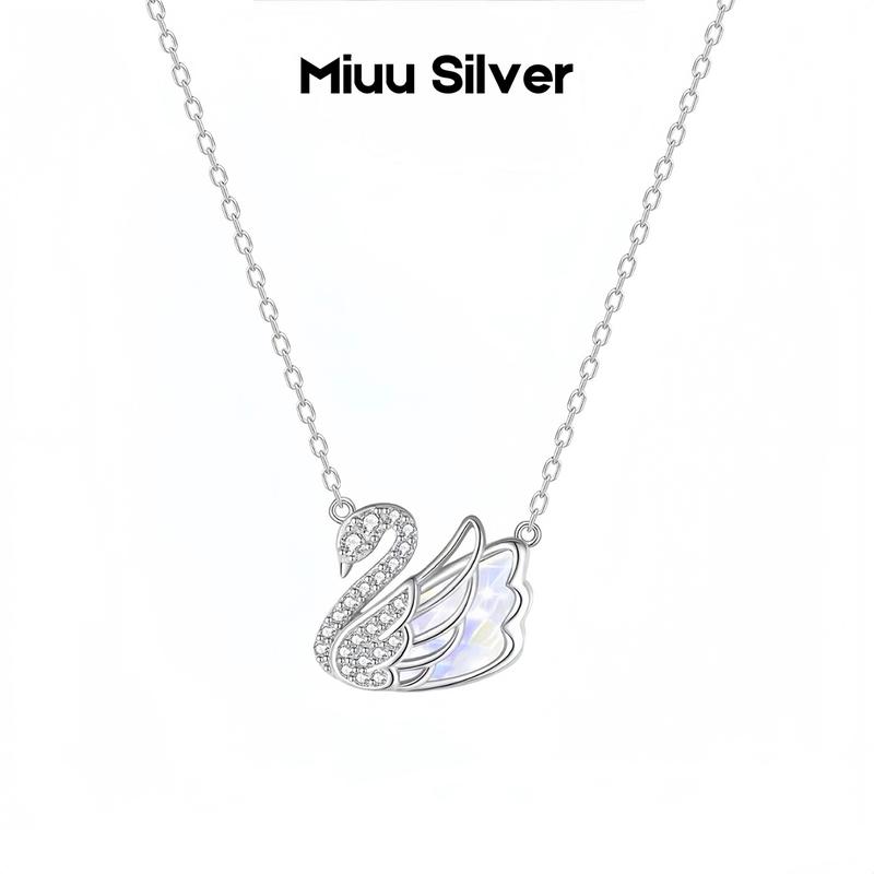  Dây Chuyền Nữ Bạc Miuu Silver Thiên Nga Đổi Màu Ballet of the Swan 
