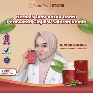 RenaPro Original BPOM 1 BOTOL - Herbal Tradisional untuk membantu K3s3hatan G1njal | dengan kandungan daun tempuyung,kumis kucing dan kejibeling