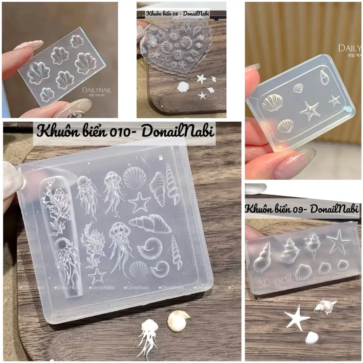 Tổng Hợp Khuôn Silicon Hello Kitty -Khuôn Nơ - Khuôn Gấu - Khuôn Biển Nhiều Mẫu - Làm Charm Gắn Trang Trí Nail Trend
