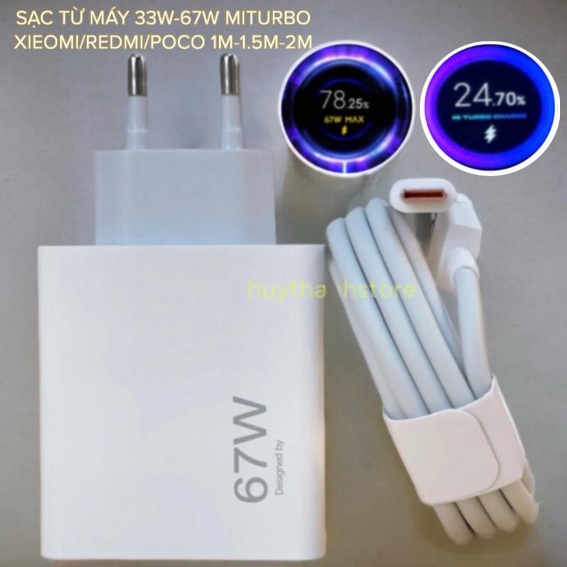 Củ,Cáp,Combo Bộ sạc siêu nhanh B67 Miturbo XI@mi  (33W - 67W ) dây sạc type C .Chuẩn sạc nhanh báo Mi turbo Charge 67w -120w  max dùng cho dòng máy từ 33W trở lên ( xia mi, pô cô ,black shap) Usb Phụ Kiện