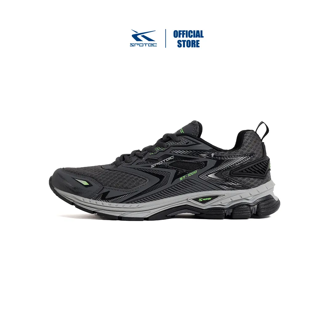 Spotec Running Atlas Sepatu Lari Pria Wanita - Abu Tua Hijau Cerah