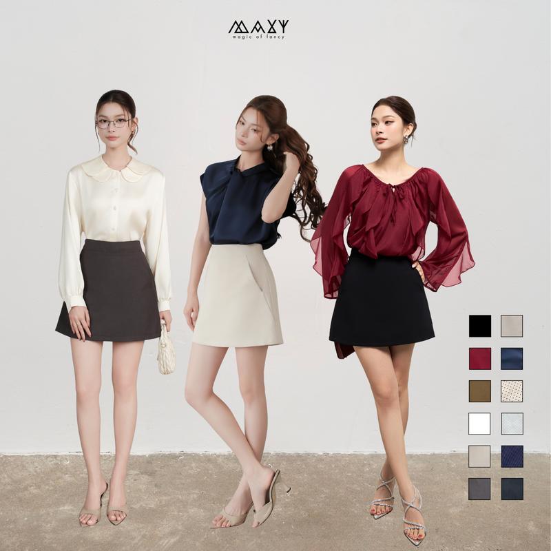 Chân váy nữ công sở chữ A dáng ngắn 40CM tôn dáng có quần bảo hộ Maxy Workshop