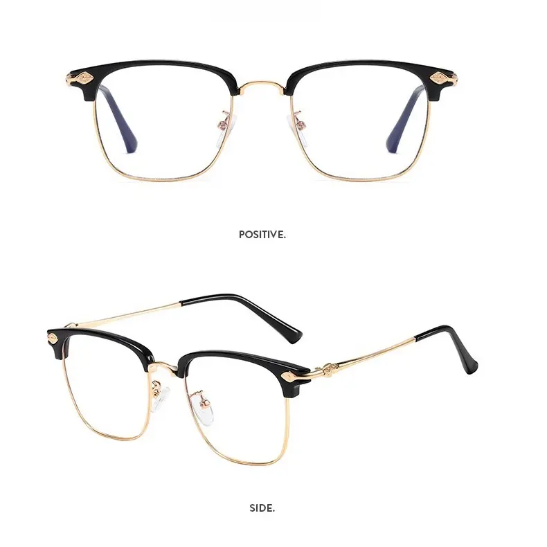 （Bisa COD）Kacamata Baca Anti Radiasi Lensa Plus Lensa Baca dan Jalan Lensa Double lensa Bifocal Frame Modis Unisex Pria Wanita Cewek Cowok bifokal 605 3