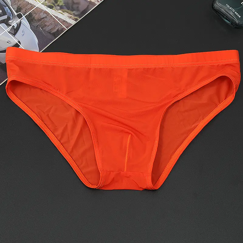 Quần Lót Nam, Chất Liệu Lụa Lạnh Thoáng Khí, Quần Ngắn, Cạp Thấp, Seluar Dalam Lelaki, Kiểu Boxer