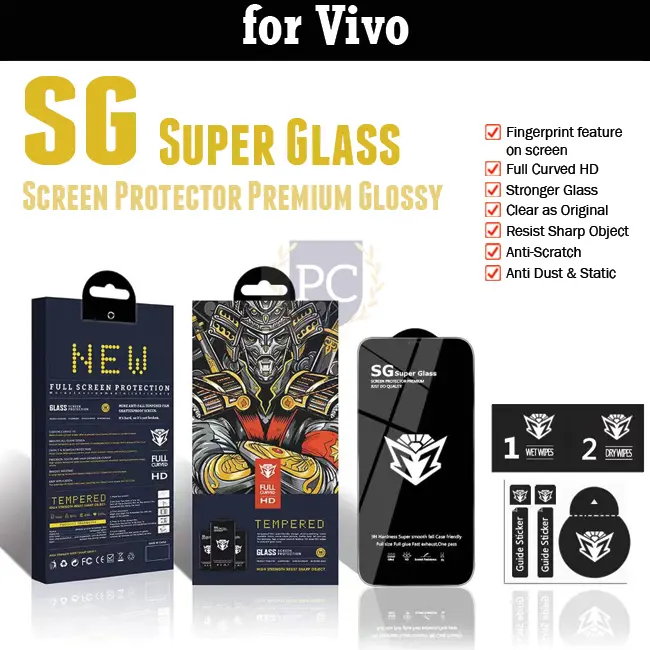 (SG) Super Glass Screen Protector for Vivo V40 Lite Y03T Y03 Y18 Y28 Y29 V29e Y100 Y73s Y27 Y27s Y17s Y19s Y53s Y36 Y33s V27e Y01 Y02 T1 Y12s Y16 Y21A Y21T Y22 Y33T Y35 Y15s Y21 Y21s Y33s V21 Y30 Y50 Y51 Y51A Y20 Y20i Y20s Y20SG S1 Z1 Y19 Y95 V17