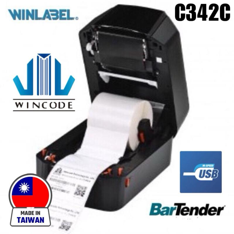 Barcode Label Printer Wincode C342C Thermal & Semicoat Printer Adaptor Black