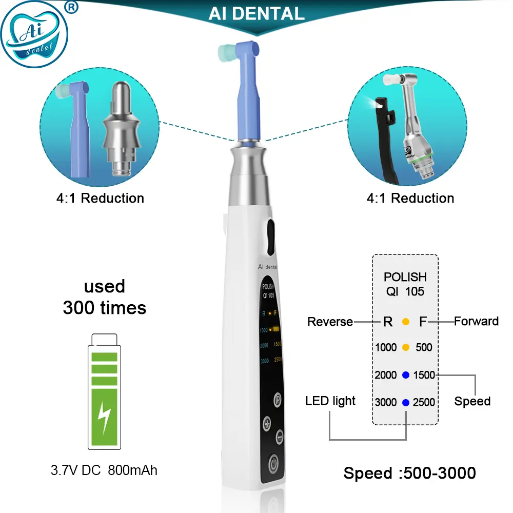 Dental Prophy Handpiece Cordless Electric Polishing Motor For Prophy Angles Brushes Tooth Cleaner Tools Hygiene Teeth Cleaning