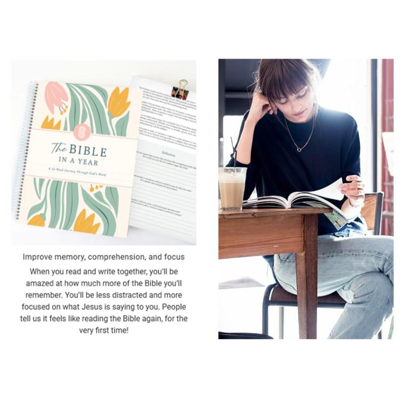 The Bible In A Year: A 52-Week Study Through Gods Word - Spiral Bible Study Guide 52-Week Women's