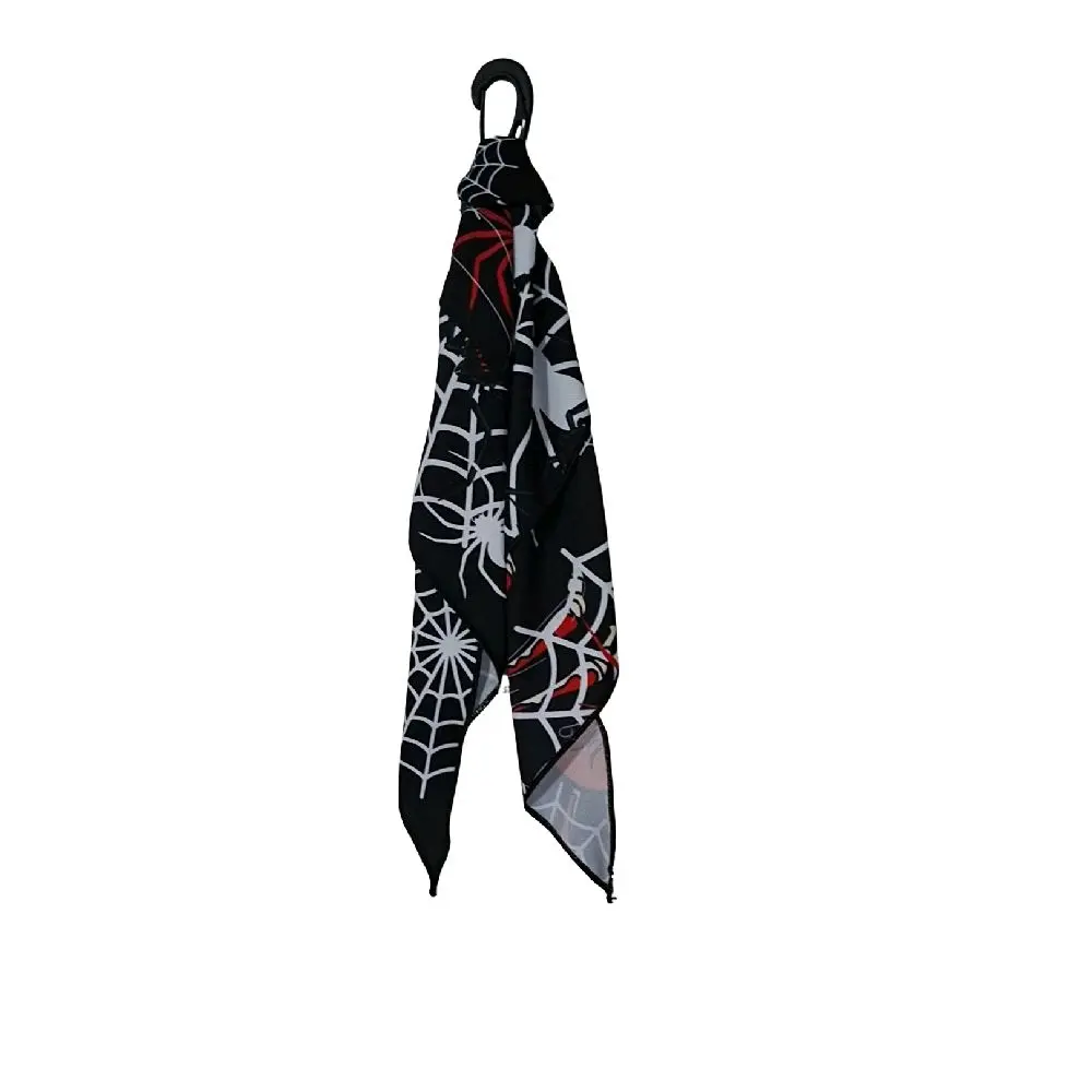 Gantungan Kunci Bandana Scarf Carabiner Motif Spiderweb Streetwear