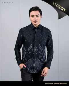 Laskala Batik Premium Damar Kemeja Batik Pria Slimfit Lengan Panjang
