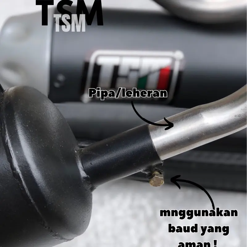 knalpot model TSM PROJECT fullsistem gass pnp cocok buat vario beat pcx mio Motorcycle 1