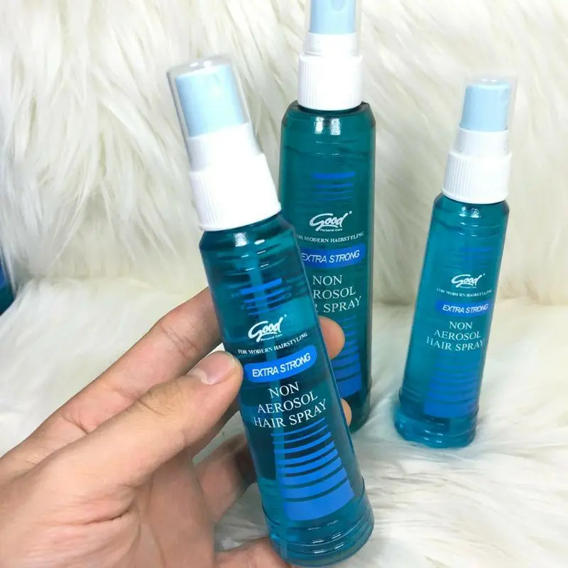 Good-I Hair Styling Spray Extra Strong Non Aerosol 90ml / 200ml Refill Mousse Pomade Hijab 2