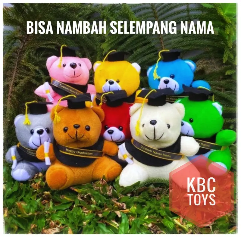 Boneka Wisuda Mini Bisa Tambah Nama Di Selempang Dan Bisa Pilih Karakter Sesuai Permintaan- Kualitas Sudah SNI Cocok Untuk Hadiah Dolls Toys 1