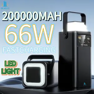 HESTER powerbank 200000mah power bank fast charging 66W power bank 100000mah power bank original asli fast charging powerbank fast charging power bank robot led light outdoor camping