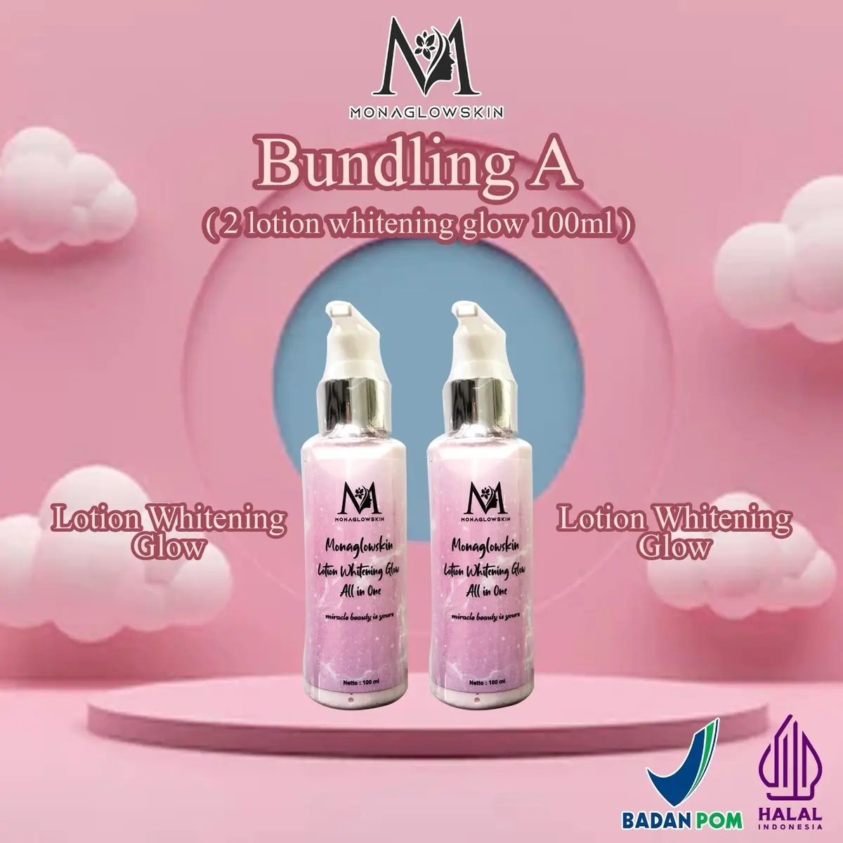 Monaglowskin Bundling A (2 Lotion 100 ml)