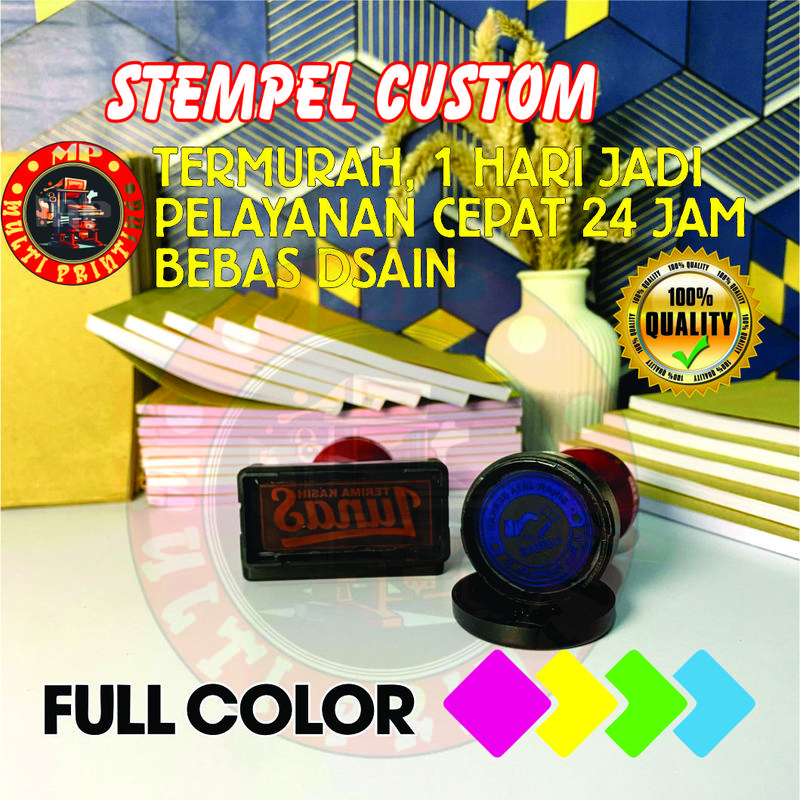 stempel otomatis custom kotak gratis dsain ukuran full color - Shop ...