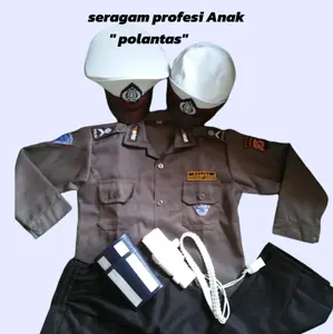 Seragam Karnaval Anak Polantas lengkap dengan aksesoris Baju, Model Cewe/cowo Fashion