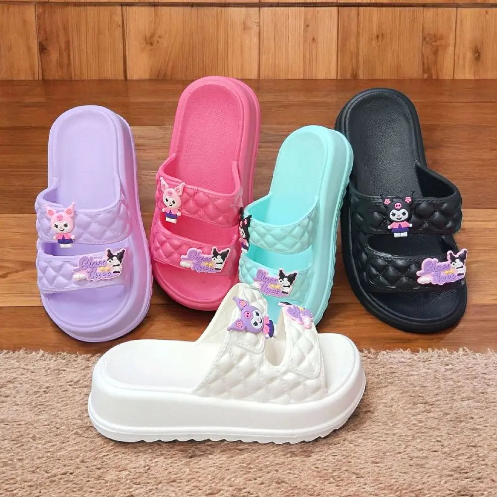 Sandal Anak Perempuan Wedges Ban2 Kuromi Jelly Eva Ringan Fashion Anti Slip