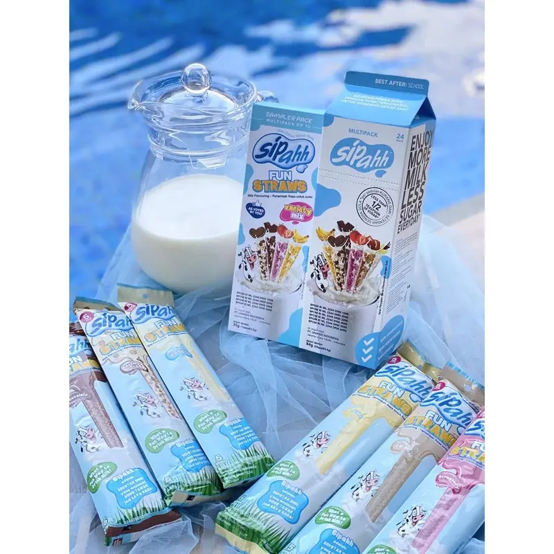 Sipahh Fun Straw Pack 10's Sedotan Rasa Mix 4