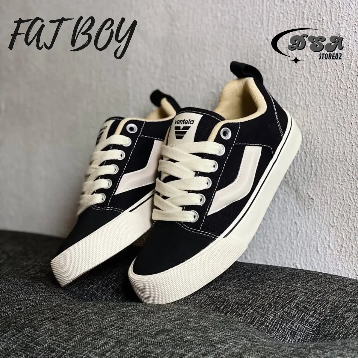 Sepatu Sneakers Casual Cewek Cowok Model Terbaru Sepatu Ft BOYY Black White