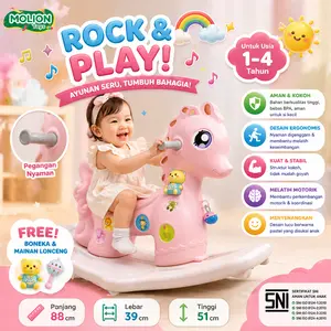 Kuda Kudaan Anak MOLION M1005 – Rocking Horse Musik, Mainan Anak 1–6 Tahun Ergonomis & Aman, Hadiah Anak