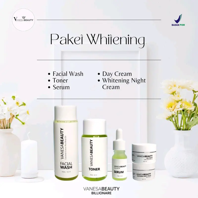 (OBRAL) Vanesa Beauty Skincare All Varia Kusam Mencerahkan memudarkan Flek mengatasi Jerawat susah putih kulit sensitif Wajah Kerutan 2