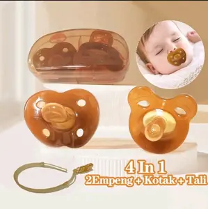 2in1 dot empeng bayi newborn,empeng bayi 0-6 bulan.bahan silikon aman untuk bayi