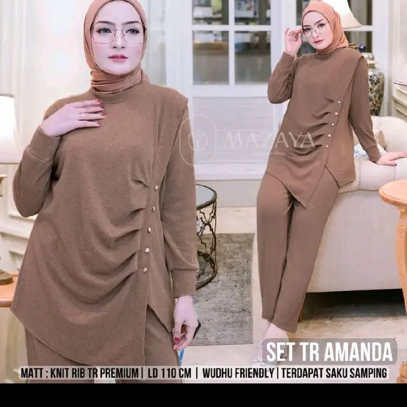 Setcel Seruni - Setcek Knit - Setelan knit - Setelan Wanita Murah - Baju lebaran 0