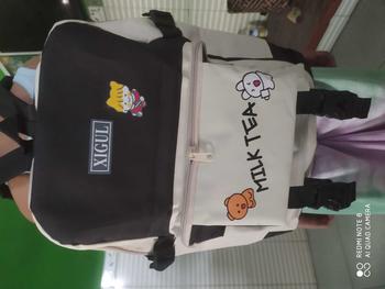 Product Review of Tas Ransel Sekolah Milk Tea/Karakter Kanvas Backpack Wanita from g**s g**a 0