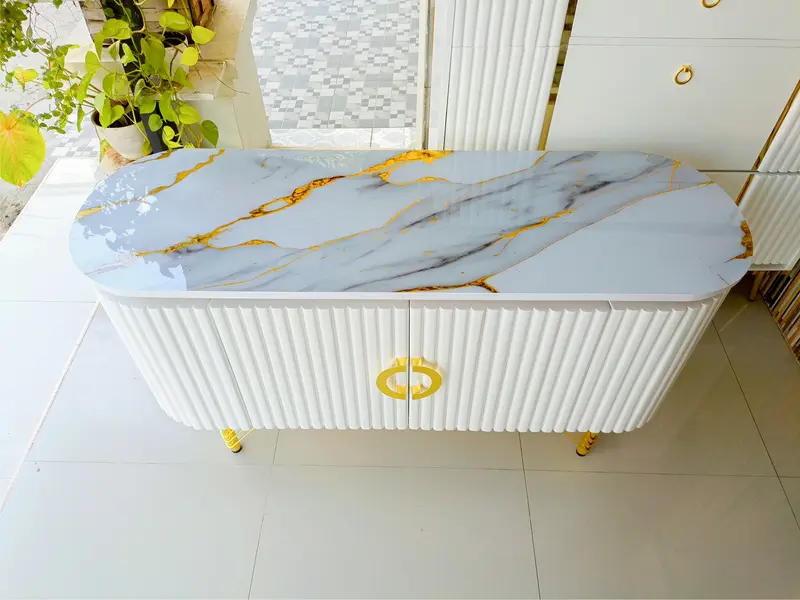 Seiji Meja TV Minimalis Modern Rak TV Lemari TV Bufet TV Minimalis Buffet Oval Credenza Aesthetic 7