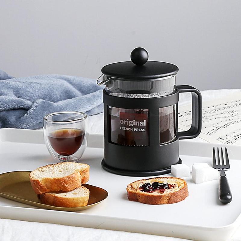Filtration Plunger Stainless Steel Thickened Brewing Kettle Coffee Pot Tea Maker French Press 1