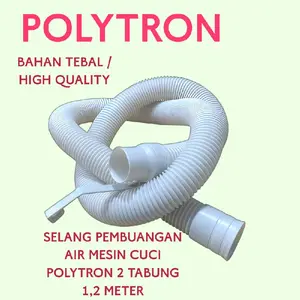 SELANG PEMBUANGAN AIR MESIN CUCI POLYTRON 2 TABUNG PANJANG 1,2 METER / ELASTIS  / HIGH QUALITY