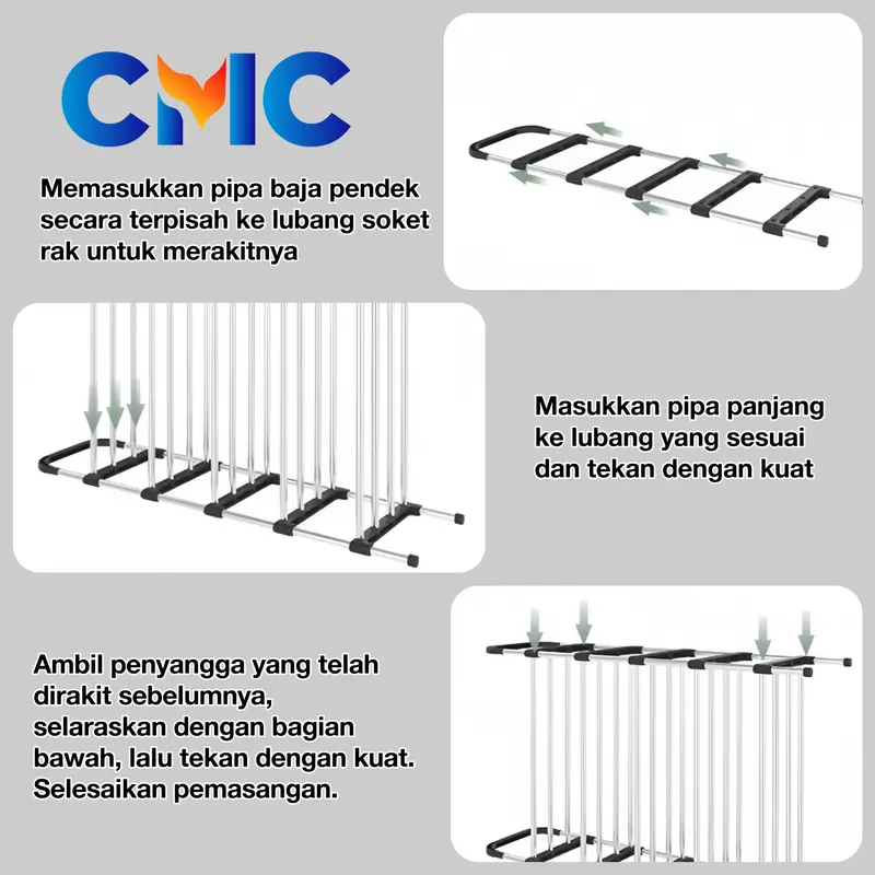CMC[C-510]Rak Sepatu 5 Susun Gantungan Payung / Rak Sepatu 5 Tingkat Tempat Sepatu Sandal 5 Susun Rangka Besi 6