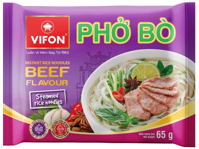 Phở VIFON vị bò 65g THÙNG 30 GÓI – Đậm đà hương vị, tiện lợi mỗi ngày